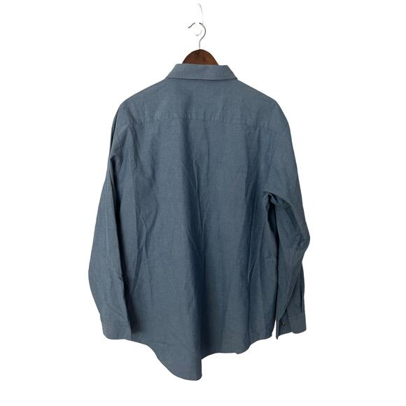 ELY Cattleman size XL blue mens button front chambray shirt - Picture 3 of 4